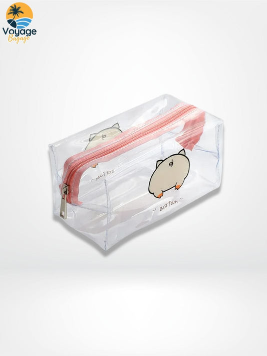 Trousse de toilette transparente rigolote